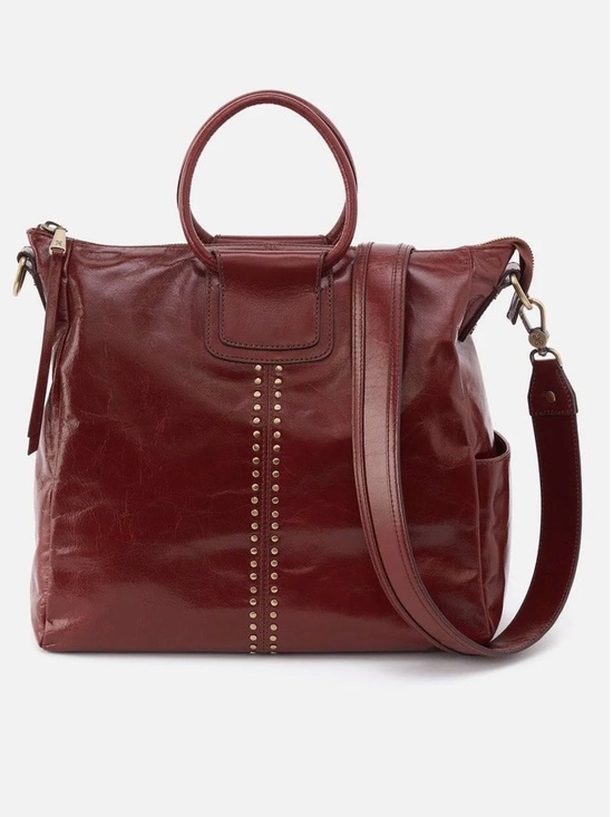 HOBO Handbags - HOBO Stud-Trim Leather Hobo in Oxboood